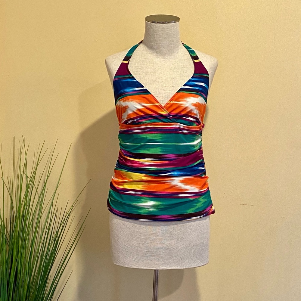 LAUREN RALPH LAUREN Multicolored Halter Tankini